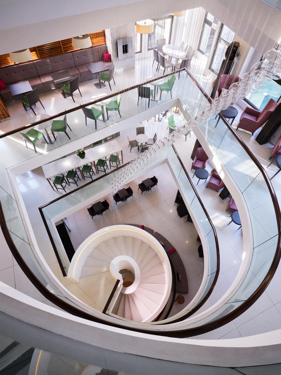 The Catalyst Clinic atrium and spiral staircase